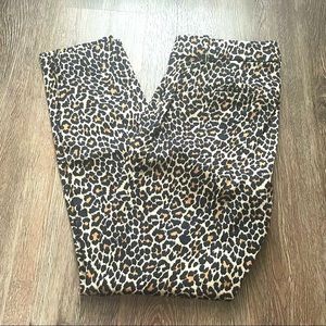 J. Crew Women’s Office Business Casual Cheetah Leopard Print Winnie Pant Size 0